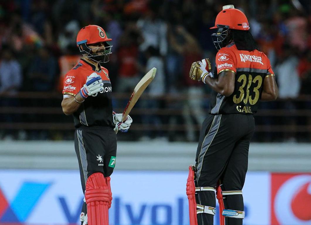 RCB outclass Gujarat Lions in a high-scoring encounter at Rajkot in 2017 IPL.