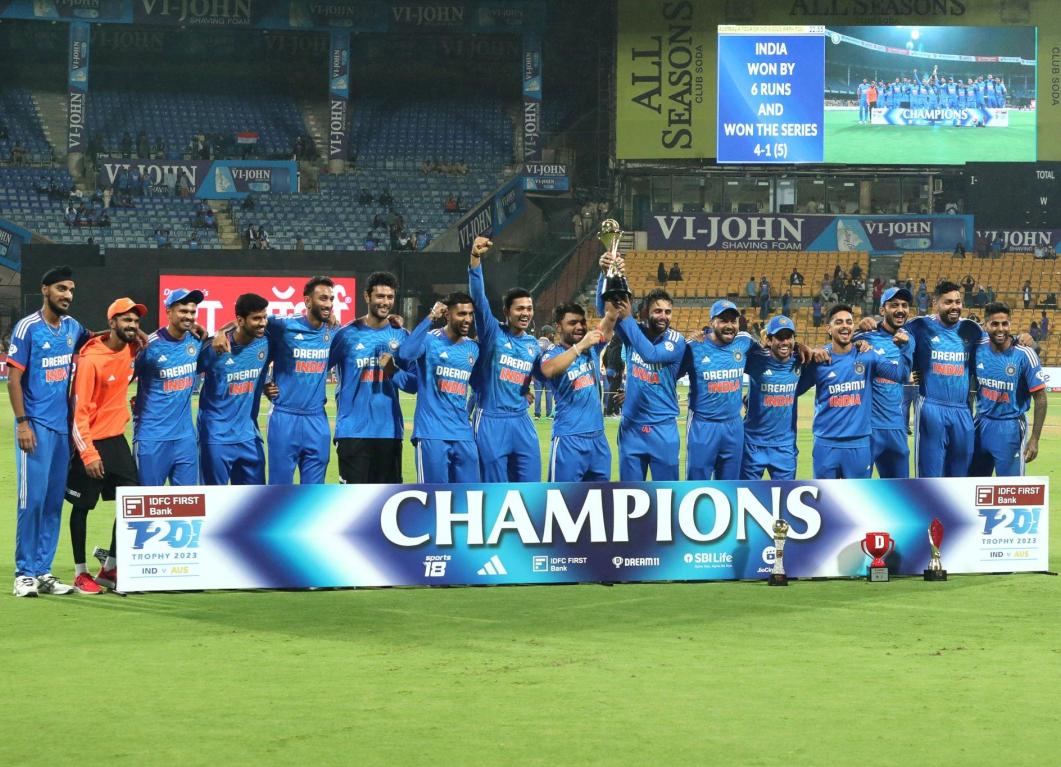 India edge past Australia in a nail-biting thriller to win the T20I series by a 4-1 margin India edge past Australia in a nail-biting thriller to win the T20I series by a 4-1 margin
