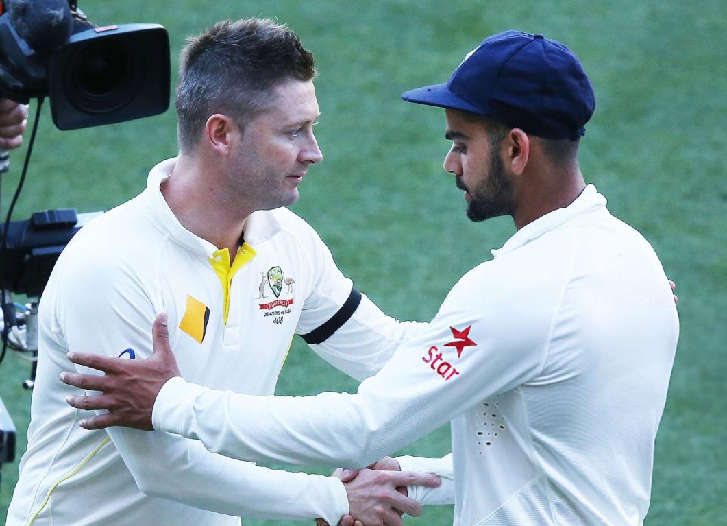 Michael Clarke and Virat Kohli