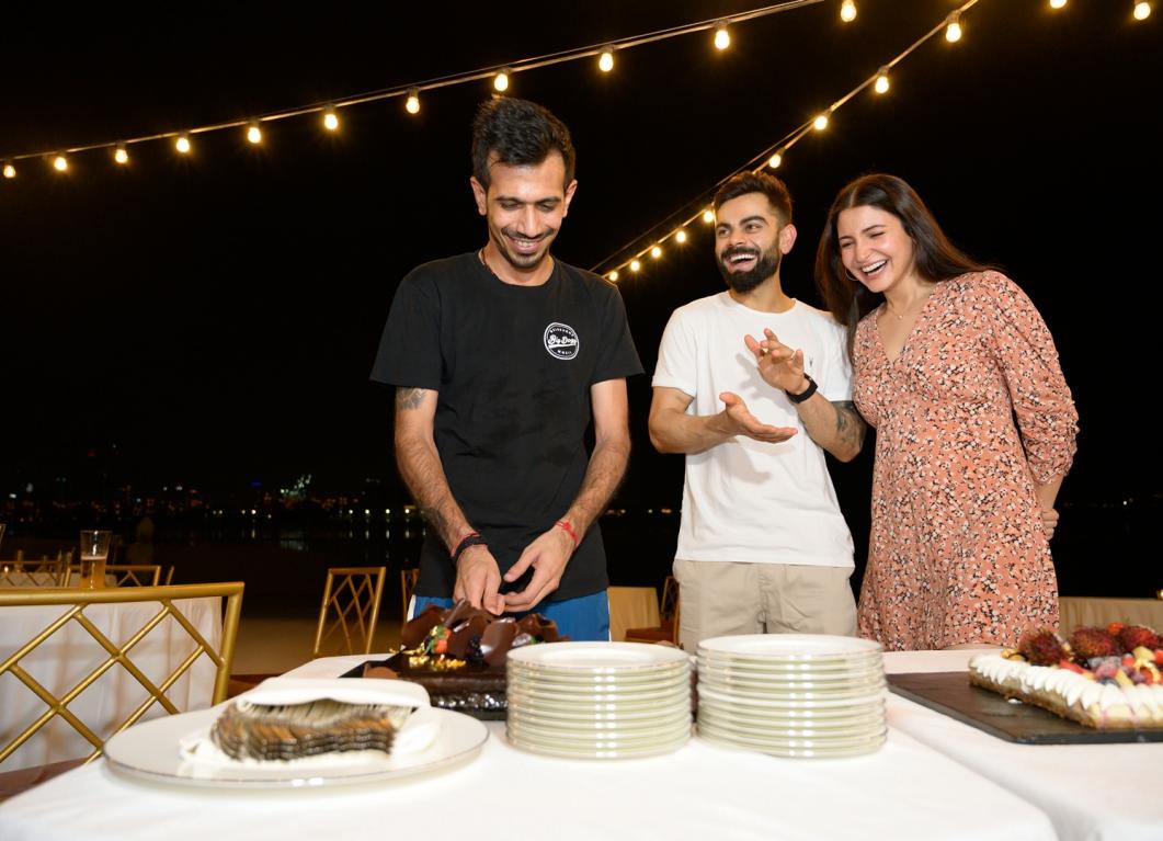 Yuzvendra Chahal engagement, Virat Kohli and Anushka Sharma celebrating