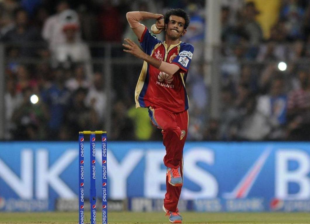 Yuzvendra Chahal playing for RCB in IPL 2014