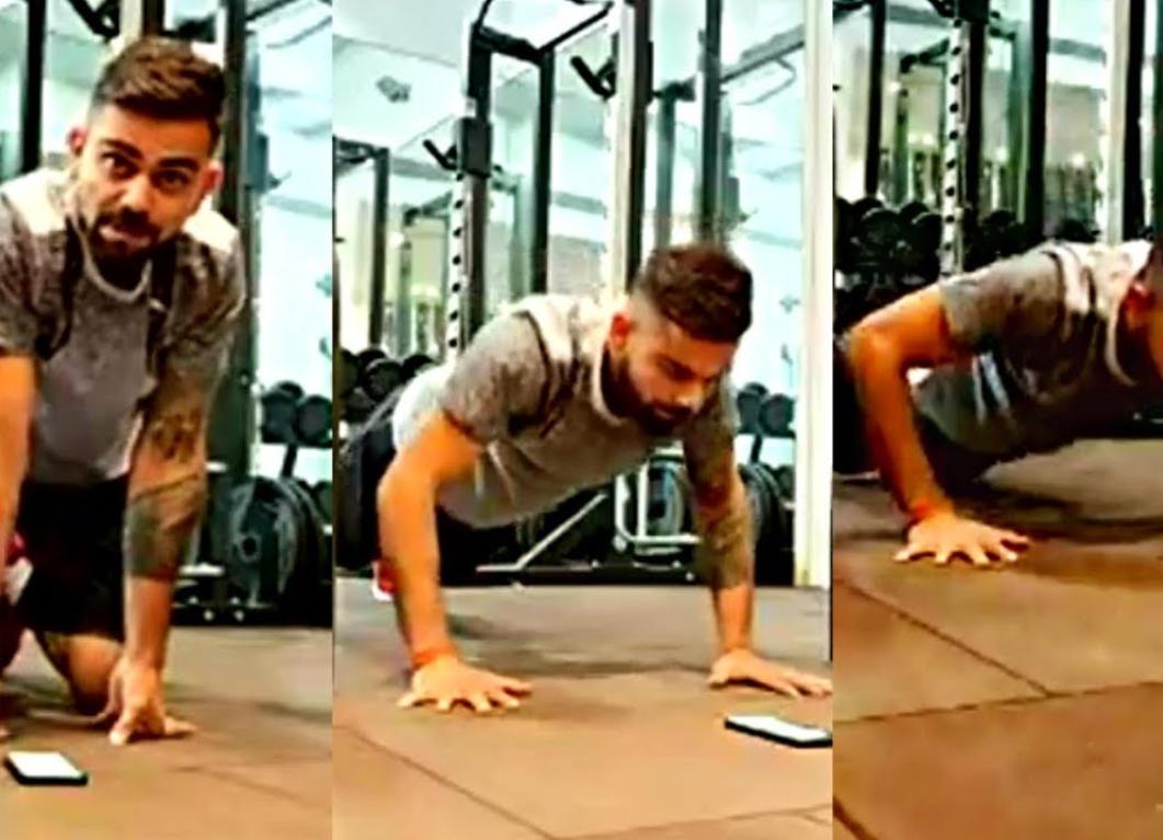 Virat Kohli push-ups