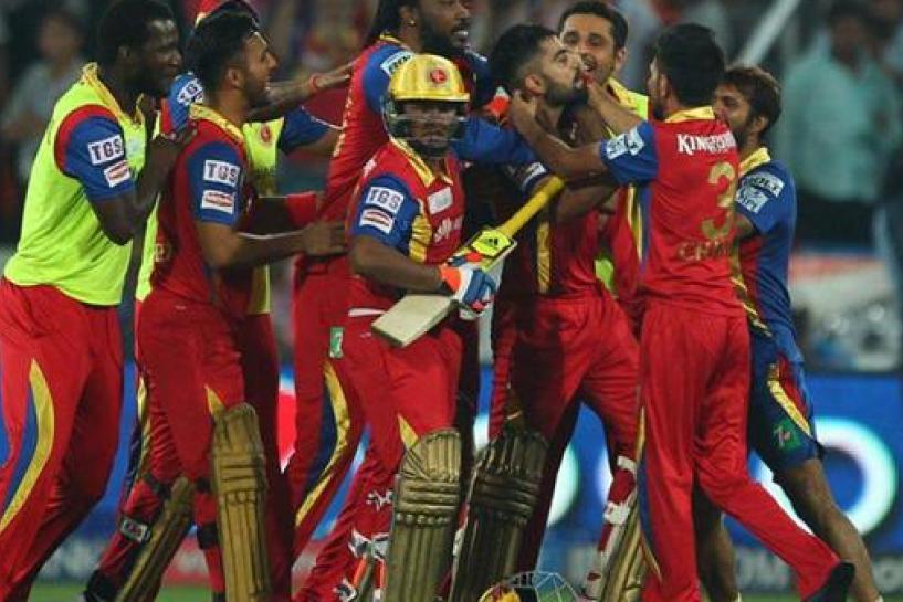RCB v SRH: Royal Challengers Bangalore beat Sunrisers Hyderabad on 15th May 2015.