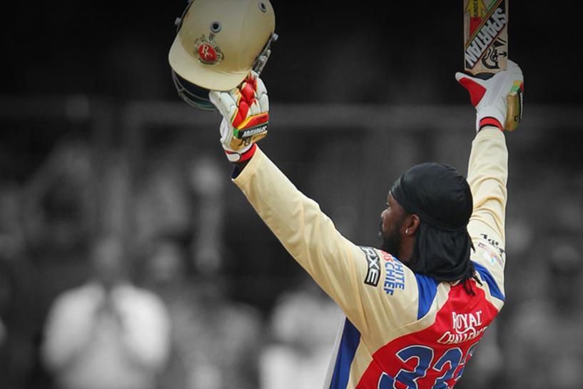When Gayle went on his knee to acknowledge the RCB fans at Chinnaswamy