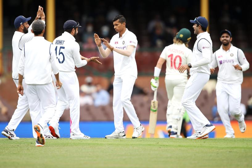 Navdeep Saini and Mohammed Siraj bag a wicket each on the opening day of the third Test between Australia and India Navdeep Saini and Mohammed Siraj bag a wicket each on the opening day of the third Test between Australia and India