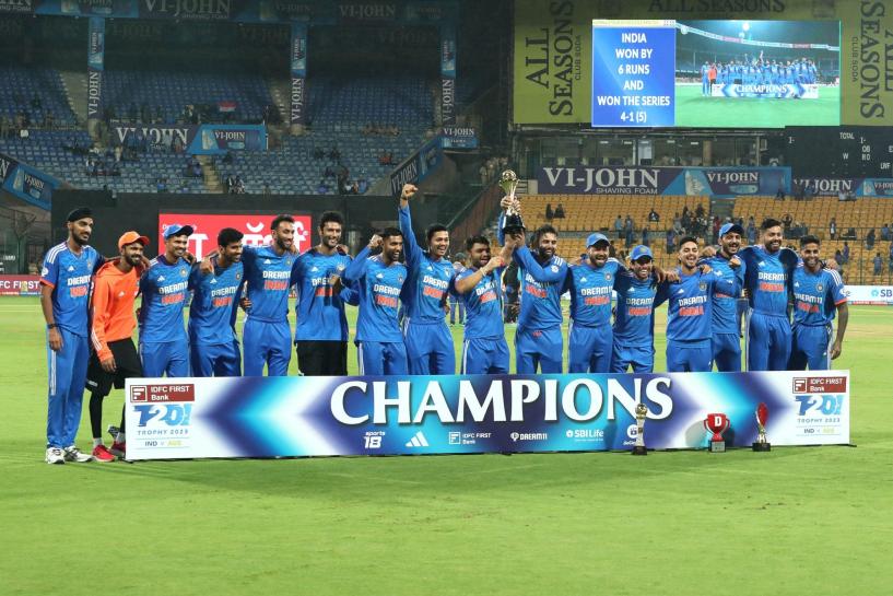 India edge past Australia in a nail-biting thriller to win the T20I series by a 4-1 margin
