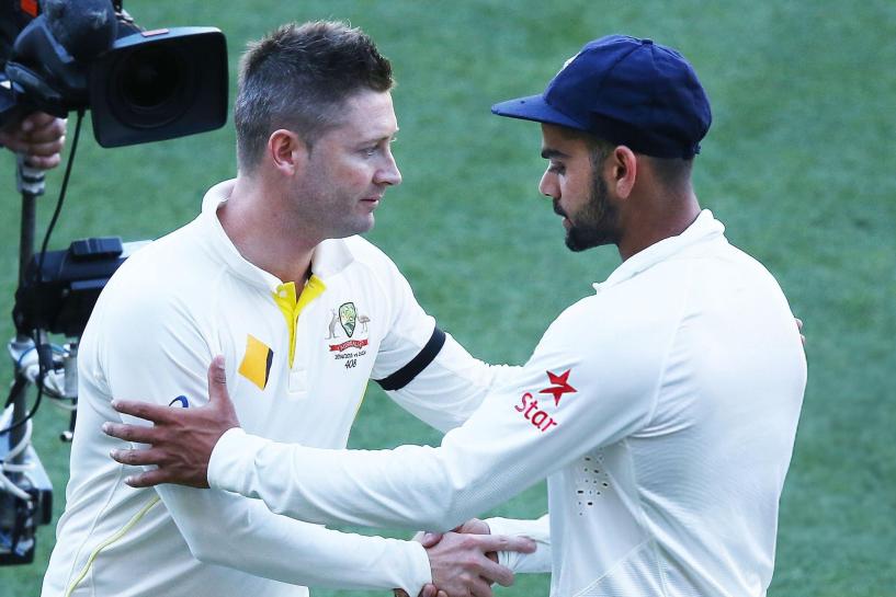 Michael Clarke and Virat Kohli